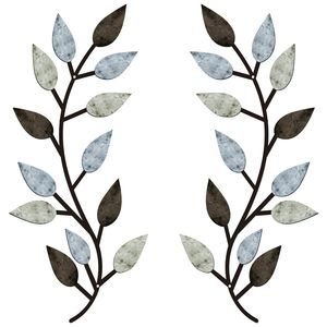 2 Pieces Metal Tree Leaf Wall Decor Vine Olive Branch Leaf Wall Art Living🦋